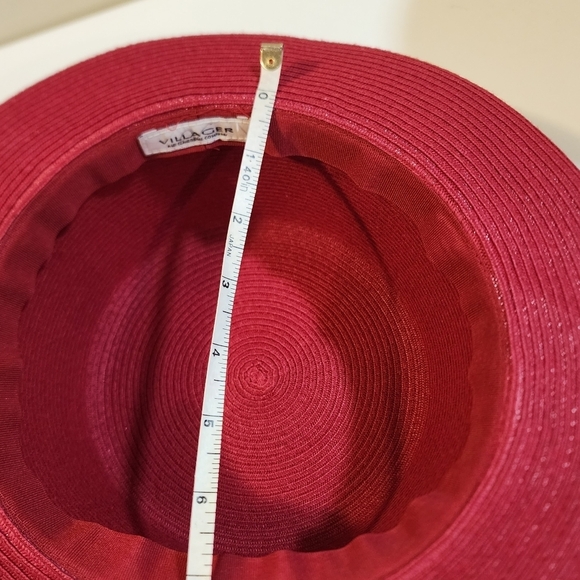 VILLAGER by Liz Clairbone red straw hat - Picture 6 of 8